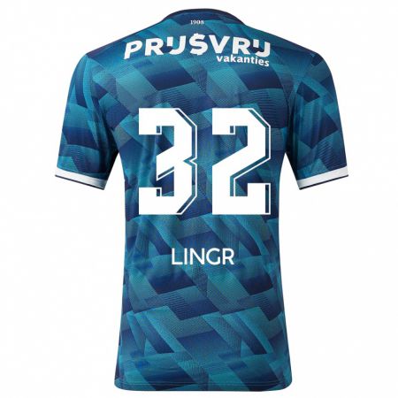 Kandiny Herren Ondrej Lingr #32 Blau Auswärtstrikot Trikot 2023/24 T-Shirt