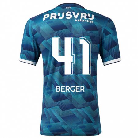 Kandiny Herren Mannou Berger #41 Blau Auswärtstrikot Trikot 2023/24 T-Shirt
