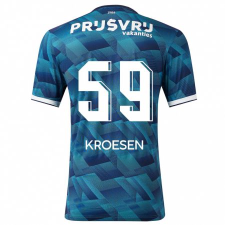 Kandiny Herren Jaimy Kroesen #59 Blau Auswärtstrikot Trikot 2023/24 T-Shirt