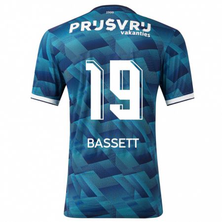 Kandiny Herren Cole Bassett #19 Blau Auswärtstrikot Trikot 2023/24 T-Shirt