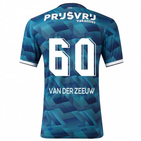 Kandiny Herren Twan Van Der Zeeuw #60 Blau Auswärtstrikot Trikot 2023/24 T-Shirt