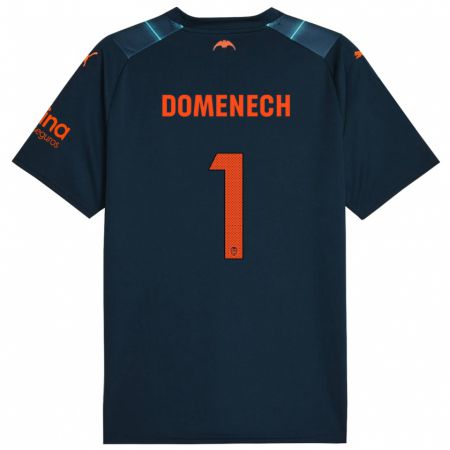 Kandiny Herren Jaume Doménech #1 Marineblau Auswärtstrikot Trikot 2023/24 T-Shirt