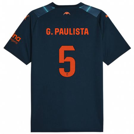 Kandiny Herren Gabriel Paulista #5 Marineblau Auswärtstrikot Trikot 2023/24 T-Shirt