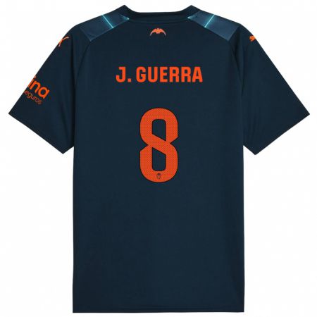 Kandiny Herren Javi Guerra #8 Marineblau Auswärtstrikot Trikot 2023/24 T-Shirt