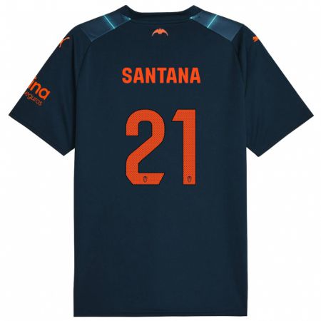 Kandiny Herren Ismael Santana #21 Marineblau Auswärtstrikot Trikot 2023/24 T-Shirt