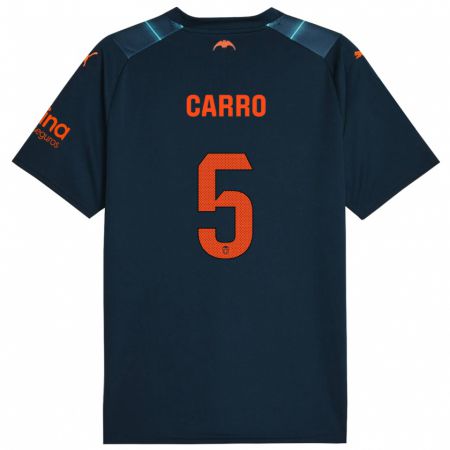 Kandiny Herren Marta Carro #5 Marineblau Auswärtstrikot Trikot 2023/24 T-Shirt