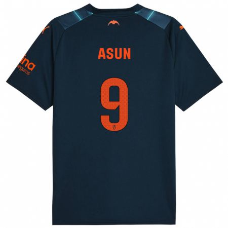 Kandiny Herren Asun #9 Marineblau Auswärtstrikot Trikot 2023/24 T-Shirt