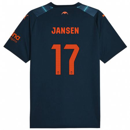 Kandiny Herren Ellen Jansen #17 Marineblau Auswärtstrikot Trikot 2023/24 T-Shirt