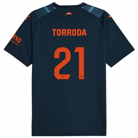 Kandiny Herren Anna Torroda #21 Marineblau Auswärtstrikot Trikot 2023/24 T-Shirt