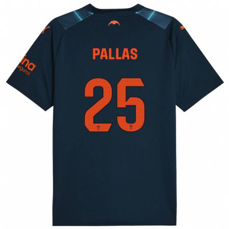 Kandiny Herren Nerea Pallas #25 Marineblau Auswärtstrikot Trikot 2023/24 T-Shirt