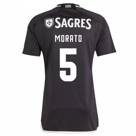Kandiny Herren Morato #5 Schwarz Auswärtstrikot Trikot 2023/24 T-Shirt