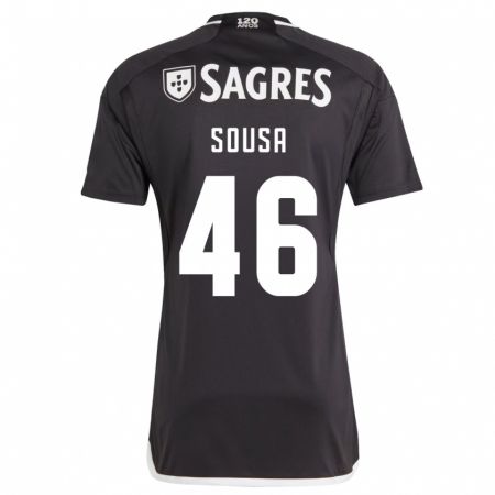 Kandiny Herren Gerson Sousa #46 Schwarz Auswärtstrikot Trikot 2023/24 T-Shirt