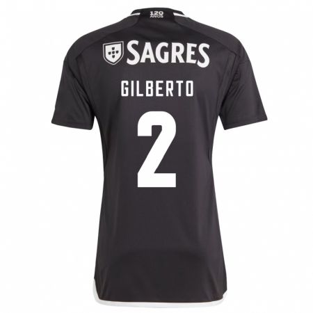 Kandiny Herren Gilberto #2 Schwarz Auswärtstrikot Trikot 2023/24 T-Shirt