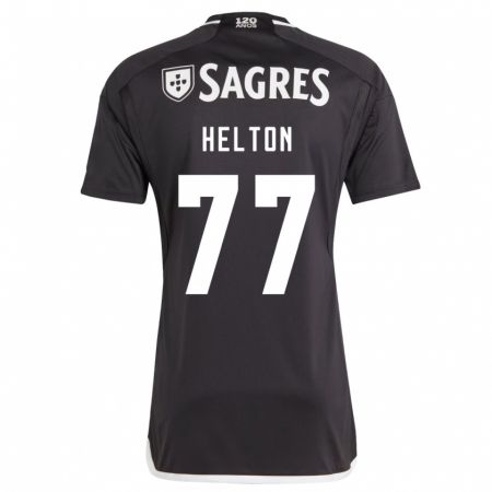 Kandiny Herren Helton Leite #77 Schwarz Auswärtstrikot Trikot 2023/24 T-Shirt