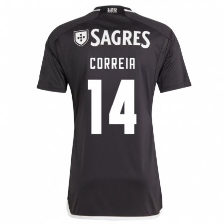 Kandiny Herren Carolina Correia #14 Schwarz Auswärtstrikot Trikot 2023/24 T-Shirt