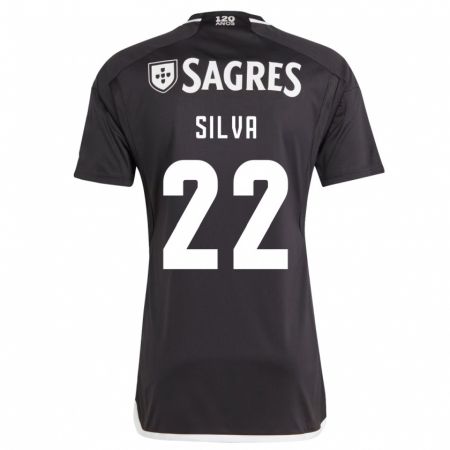 Kandiny Herren Amelia Silva #22 Schwarz Auswärtstrikot Trikot 2023/24 T-Shirt