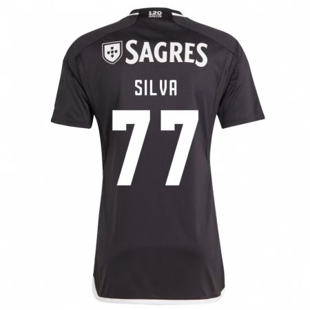 Kandiny Herren Jessica Silva #77 Schwarz Auswärtstrikot Trikot 2023/24 T-Shirt