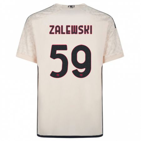 Kandiny Herren Nicola Zalewski #59 Cremefarben Auswärtstrikot Trikot 2023/24 T-Shirt
