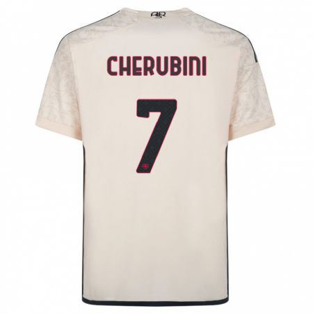 Kandiny Herren Luigi Cherubini #7 Cremefarben Auswärtstrikot Trikot 2023/24 T-Shirt