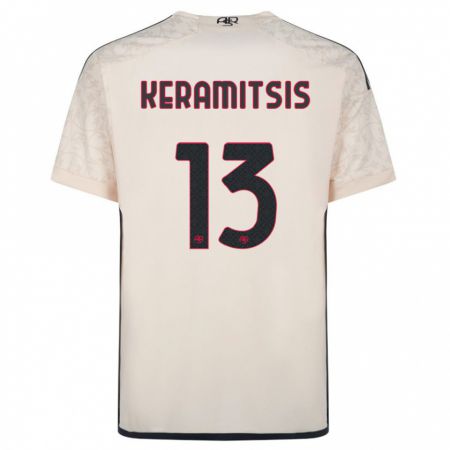 Kandiny Herren Dimitrios Keramitsis #13 Cremefarben Auswärtstrikot Trikot 2023/24 T-Shirt