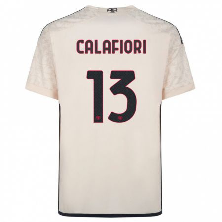Kandiny Herren Riccardo Calafiori #13 Cremefarben Auswärtstrikot Trikot 2023/24 T-Shirt