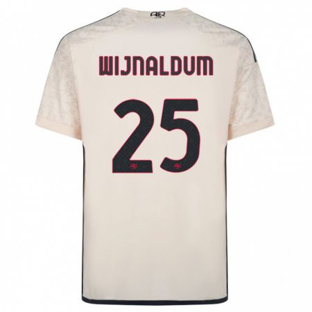 Kandiny Herren Georginio Wijnaldum #25 Cremefarben Auswärtstrikot Trikot 2023/24 T-Shirt