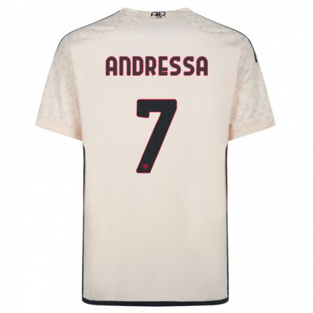 Kandiny Herren Andressa #7 Cremefarben Auswärtstrikot Trikot 2023/24 T-Shirt
