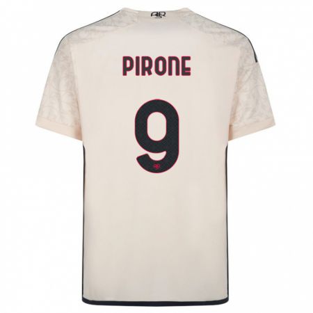 Kandiny Herren Valeria Pirone #9 Cremefarben Auswärtstrikot Trikot 2023/24 T-Shirt