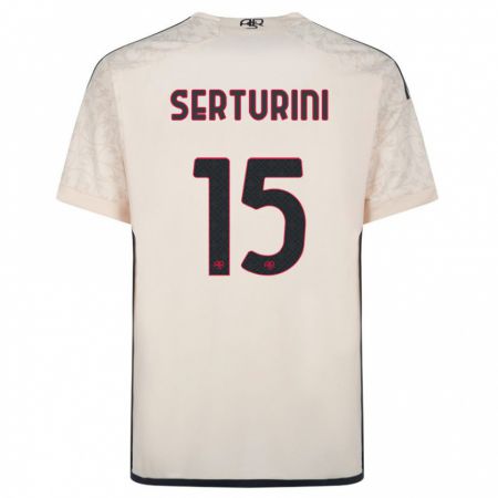 Kandiny Herren Annamaria Serturini #15 Cremefarben Auswärtstrikot Trikot 2023/24 T-Shirt