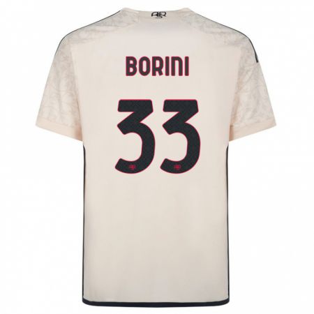Kandiny Herren Joyce Borini #33 Cremefarben Auswärtstrikot Trikot 2023/24 T-Shirt