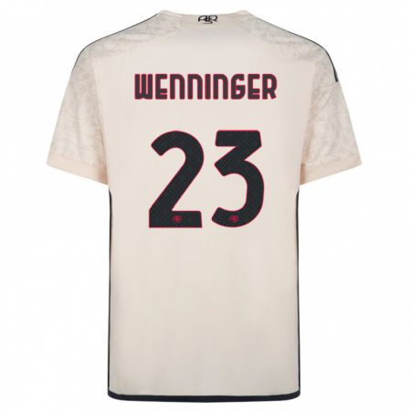 Kandiny Herren Carina Wenninger #23 Cremefarben Auswärtstrikot Trikot 2023/24 T-Shirt