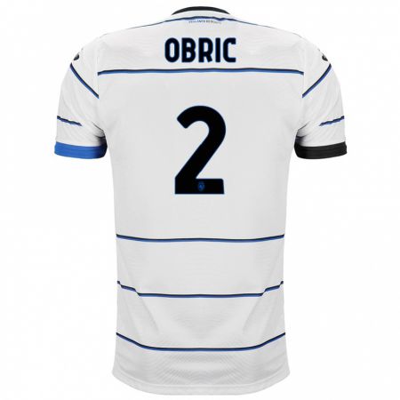 Kandiny Herren Relja Obric #2 Weiß Auswärtstrikot Trikot 2023/24 T-Shirt