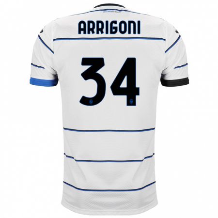 Kandiny Herren Mattia Arrigoni #34 Weiß Auswärtstrikot Trikot 2023/24 T-Shirt