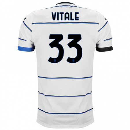 Kandiny Herren Francesca Vitale #33 Weiß Auswärtstrikot Trikot 2023/24 T-Shirt
