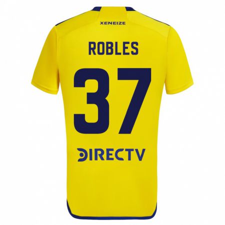 Kandiny Herren Sebastián Díaz Robles #37 Gelb Auswärtstrikot Trikot 2023/24 T-Shirt