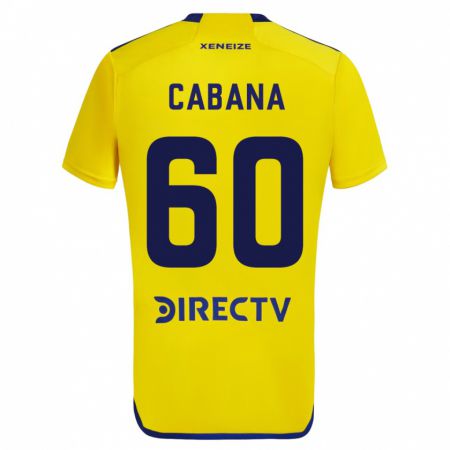 Kandiny Herren Juan Pablo Cabaña #60 Gelb Auswärtstrikot Trikot 2023/24 T-Shirt