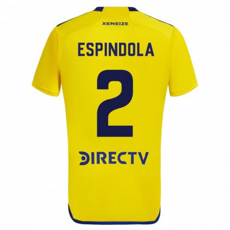 Kandiny Herren Noelia Espindola #2 Gelb Auswärtstrikot Trikot 2023/24 T-Shirt