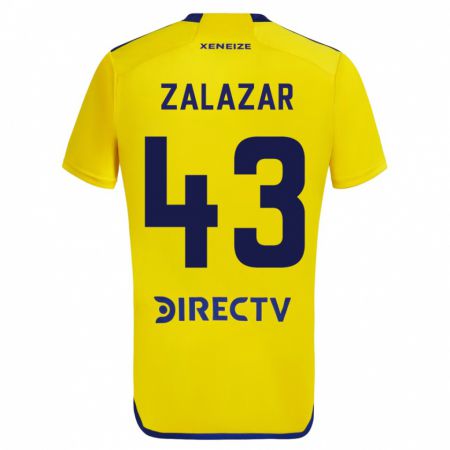 Kandiny Herren Maximiliano Zalazar #43 Gelb Auswärtstrikot Trikot 2023/24 T-Shirt
