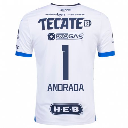 Kandiny Herren Esteban Andrada #1 Weiß Auswärtstrikot Trikot 2023/24 T-Shirt