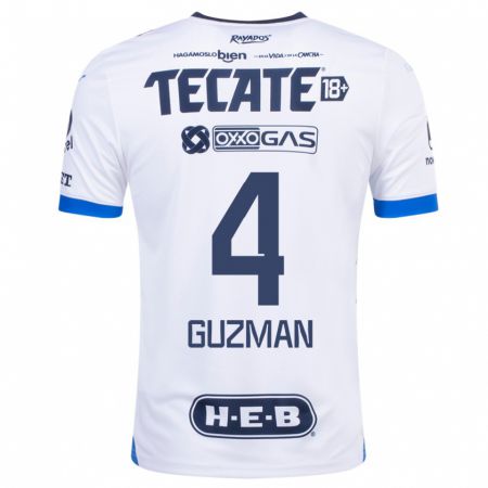 Kandiny Herren Víctor Guzmán #4 Weiß Auswärtstrikot Trikot 2023/24 T-Shirt