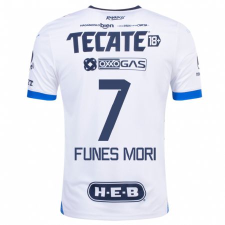 Kandiny Herren Rogelio Funes Mori #7 Weiß Auswärtstrikot Trikot 2023/24 T-Shirt