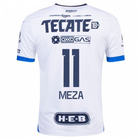 Kandiny Herren Maximiliano Meza #11 Weiß Auswärtstrikot Trikot 2023/24 T-Shirt