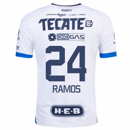 Kandiny Herren César Ramos #24 Weiß Auswärtstrikot Trikot 2023/24 T-Shirt