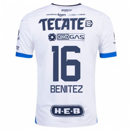 Kandiny Herren Xanic Benitez #16 Weiß Auswärtstrikot Trikot 2023/24 T-Shirt