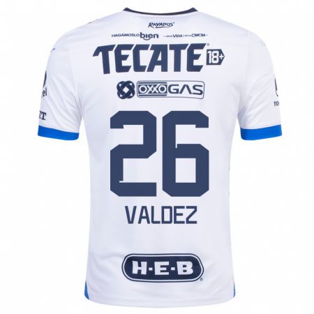 Kandiny Herren Valeria Valdez #26 Weiß Auswärtstrikot Trikot 2023/24 T-Shirt