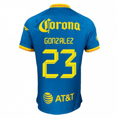 Kandiny Herren Itzel Gonzalez #23 Blau Auswärtstrikot Trikot 2023/24 T-Shirt