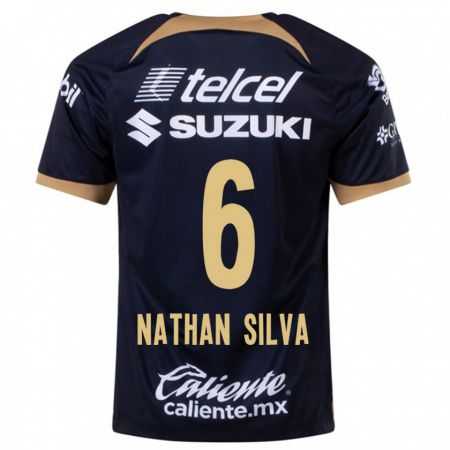 Kandiny Herren Nathan Silva #6 Dunkelblau Auswärtstrikot Trikot 2023/24 T-Shirt