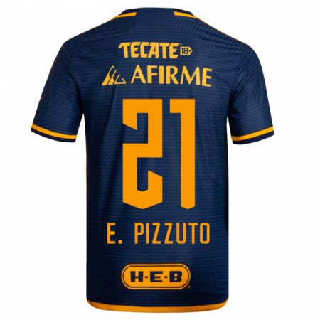Kandiny Herren Eugenio Pizzuto #21 Dunkelblau Auswärtstrikot Trikot 2023/24 T-Shirt