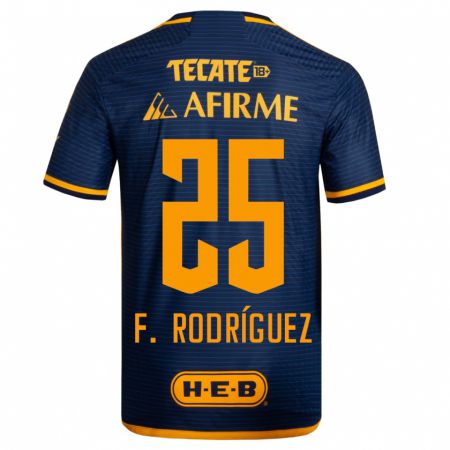 Kandiny Herren Felipe Rodríguez #25 Dunkelblau Auswärtstrikot Trikot 2023/24 T-Shirt