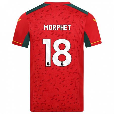 Kandiny Damen Anna Morphet #18 Rot Auswärtstrikot Trikot 2023/24 T-Shirt